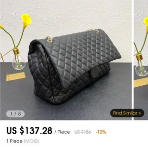 Black Quilted airplane flap xxl Bag